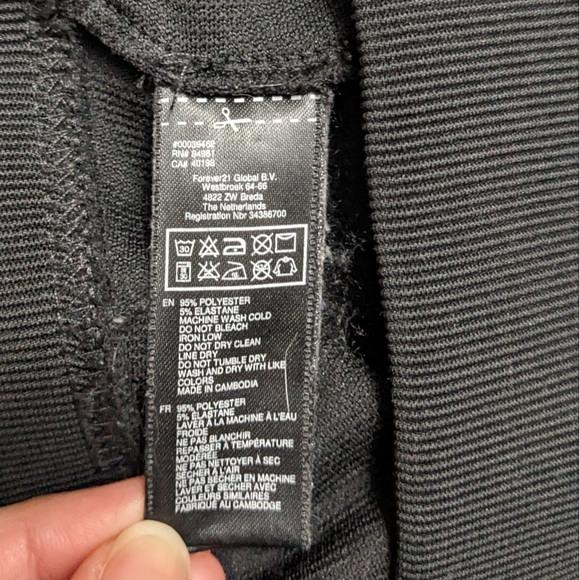 (2/$25) F21 ribbed bodycon bandage miniskirt black - Picture 6 of 10